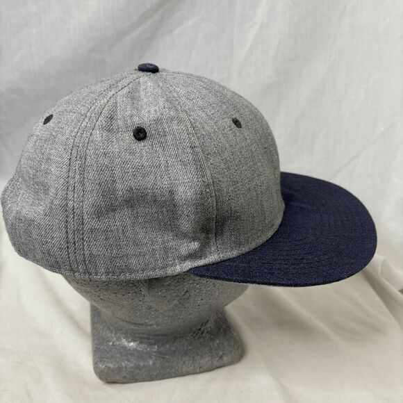 Cummins Flat Bill Otto Embroidered Baseball Cap Hat Navy Gray Trucker - Picture 3 of 10